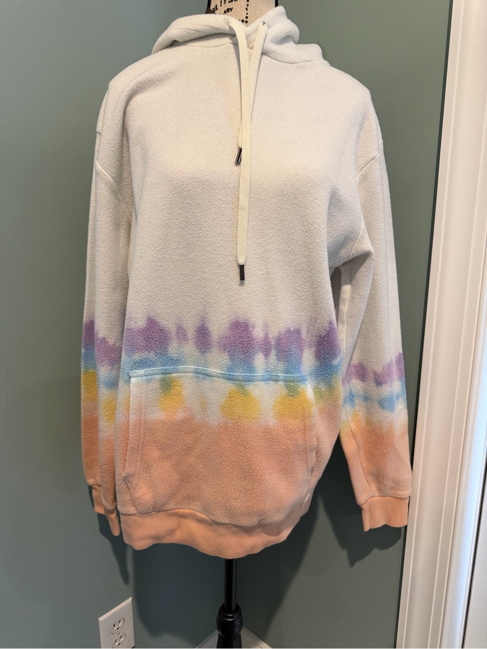 Tie-Dye Accent Fleece Hoodie